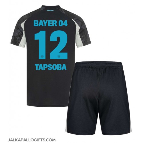 Bayer Leverkusen Edmond Tapsoba #12 Kolmas Peliasu Lasten 2024-25 Lyhythihainen (+ Lyhyet housut)